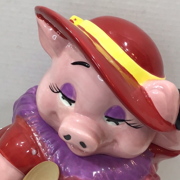 Kitchen Diva Miss Piglet cookie jar - Picture 2 of 11